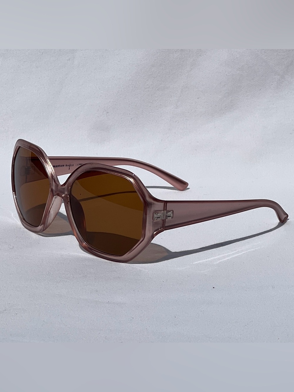 Vintage American Eagle Outfitters 3294 Women's Sunglasses Pink Hexagonal Frame